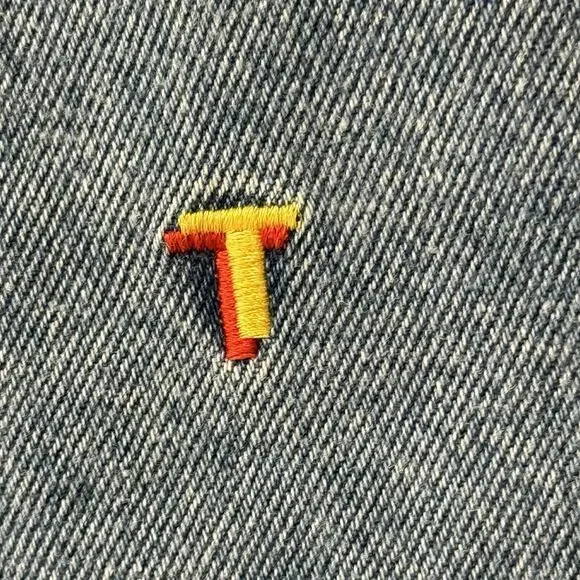 Tommy Hilfiger Embroidered Logo Denim Mini Skirt Women Size 32 Y2K Raw Hem NWT - Picture 5 of 10